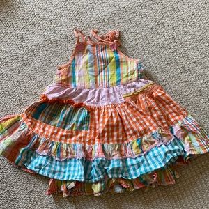 Ruffle colorful ruffled dress